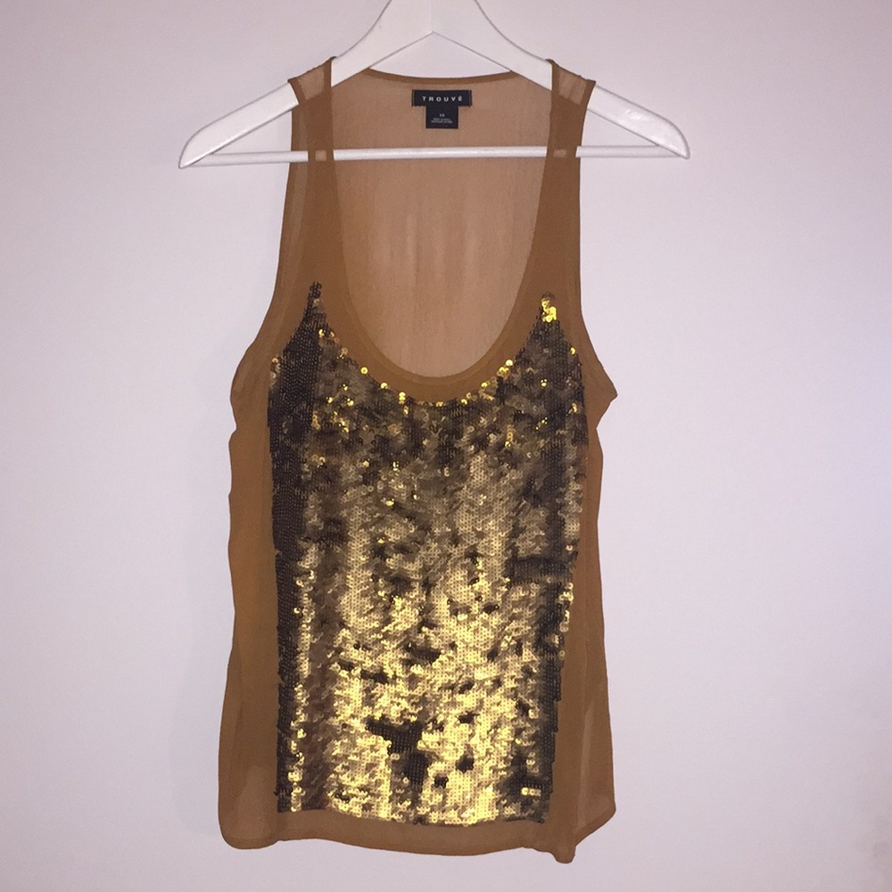 Trouve sequin tank top